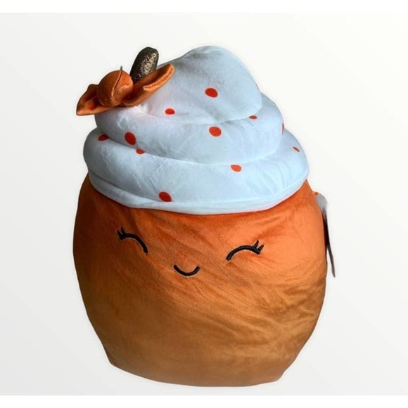 Squishmallow Kendla Pumpkin Spice Latte 14" Cinnamon Milkshake 12" Plush Drinks - Picture 9 of 15